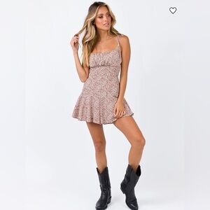 Princess Polly The Marko Romper Red Multi ditsy floral Sz 4 Lined